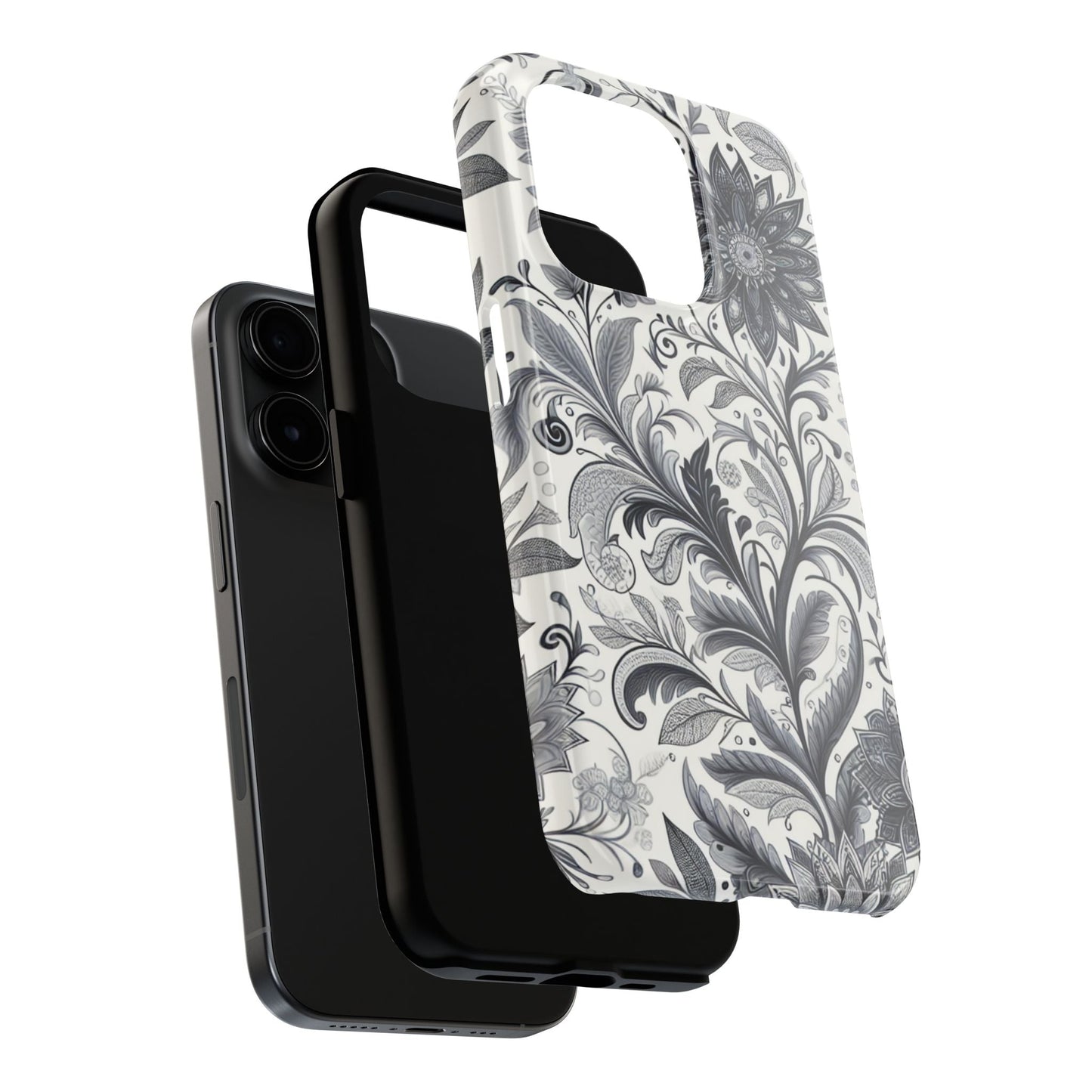 Floral Tough Phone Cases, Durable Phone Cover, Stylish Floral Design, Gift for Her, Trendy Tech Accessories, Birthday Present