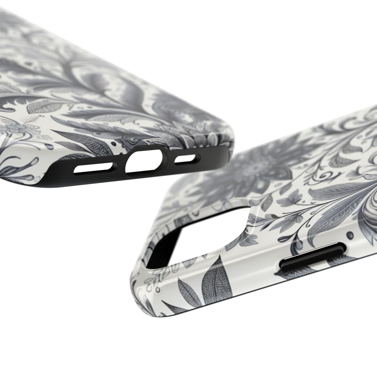 Floral Tough Phone Cases, Durable Phone Cover, Stylish Floral Design, Gift for Her, Trendy Tech Accessories, Birthday Present