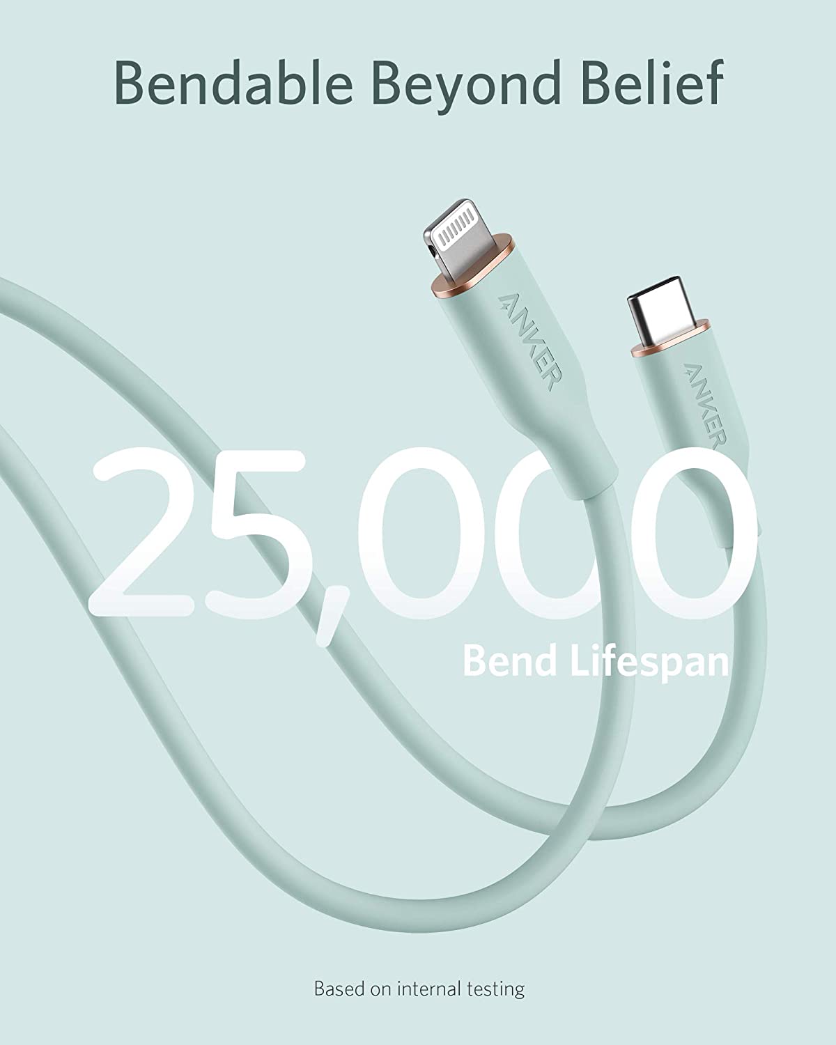Anker USB-C to Lightning Cable (Flow, 3 ft Silicone)