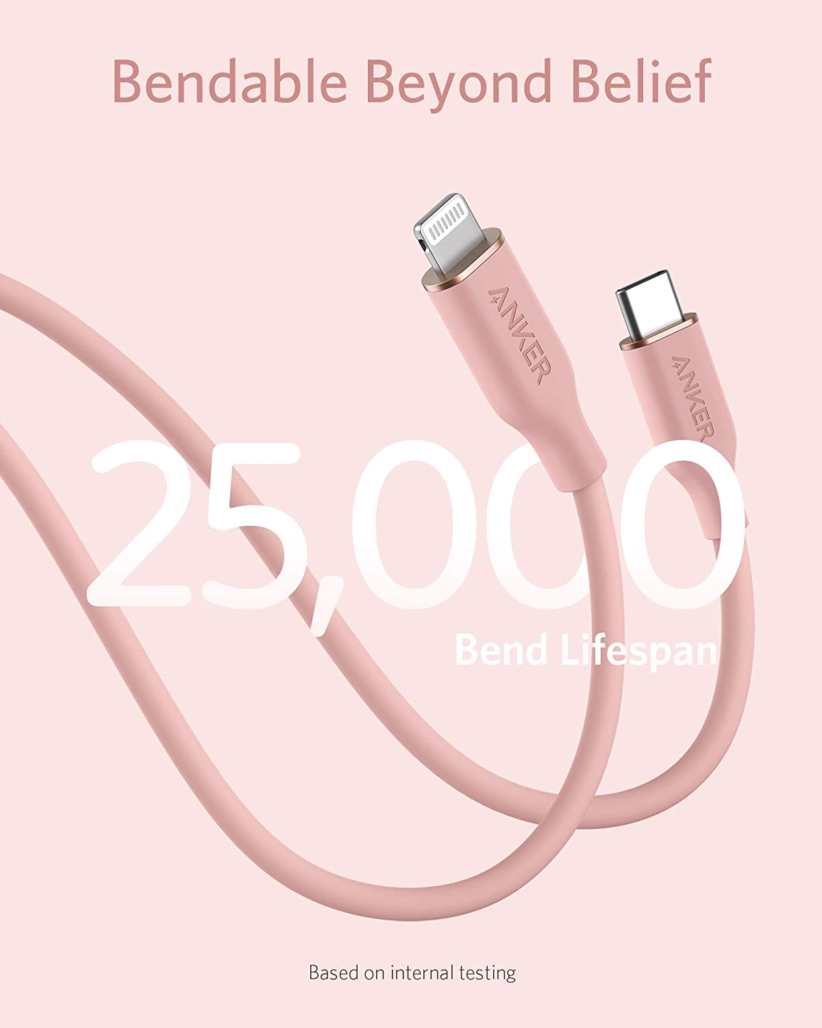 Anker USB-C to Lightning Cable (Flow, 3 ft Silicone)