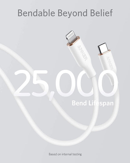 Anker USB-C to Lightning Cable (Flow, 3 ft Silicone)