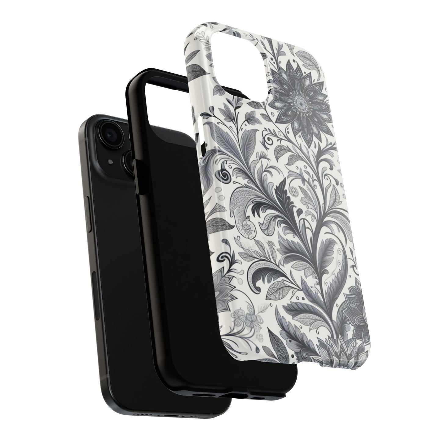 Floral Tough Phone Cases, Durable Phone Cover, Stylish Floral Design, Gift for Her, Trendy Tech Accessories, Birthday Present