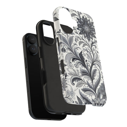 Floral Tough Phone Cases, Durable Phone Cover, Stylish Floral Design, Gift for Her, Trendy Tech Accessories, Birthday Present