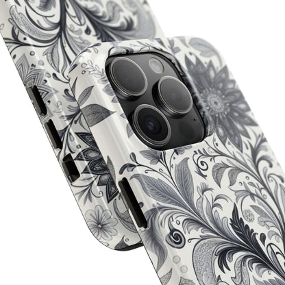 Floral Tough Phone Cases, Durable Phone Cover, Stylish Floral Design, Gift for Her, Trendy Tech Accessories, Birthday Present