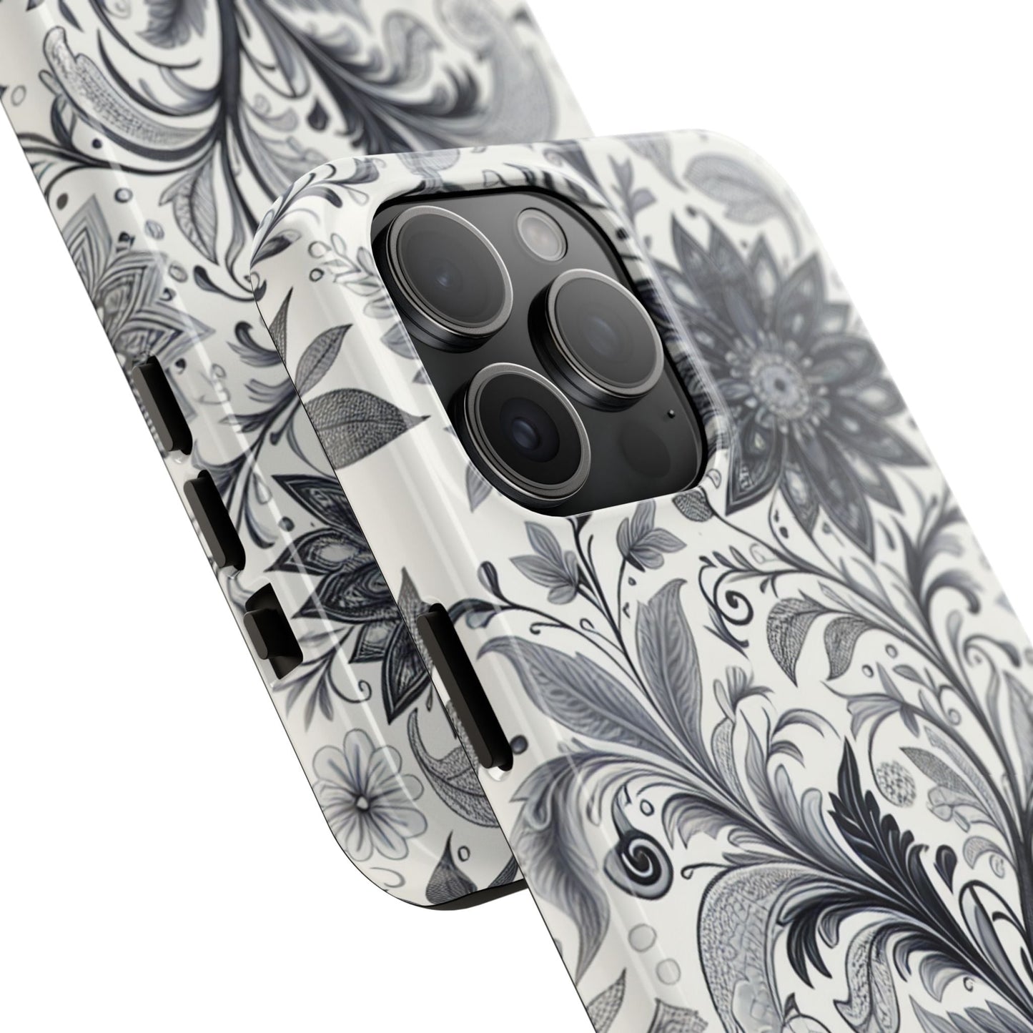 Floral Tough Phone Cases, Durable Phone Cover, Stylish Floral Design, Gift for Her, Trendy Tech Accessories, Birthday Present