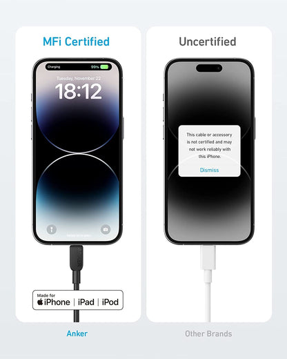 Anker USB-C to Lightning Cable (6 ft, 2-Pack)
