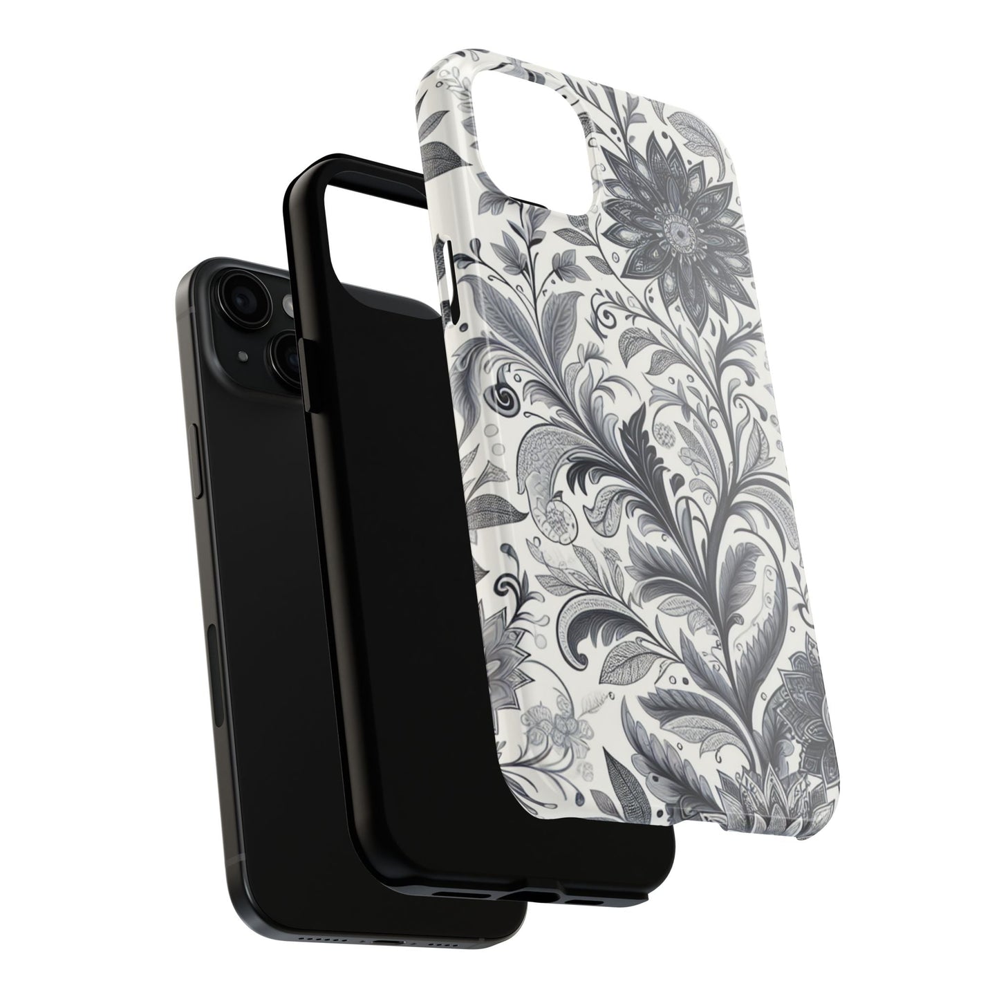 Floral Tough Phone Cases, Durable Phone Cover, Stylish Floral Design, Gift for Her, Trendy Tech Accessories, Birthday Present