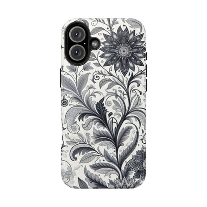 Floral Tough Phone Cases, Durable Phone Cover, Stylish Floral Design, Gift for Her, Trendy Tech Accessories, Birthday Present