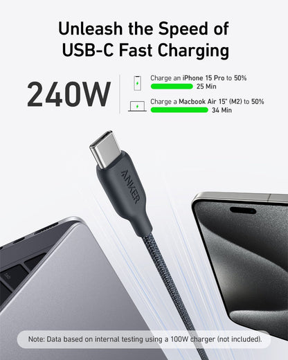 Anker USB-C to USB-C Cable (Bio-Braided,6 ft)
