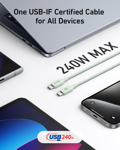 Anker USB-C to USB-C Cable (Bio-Braided,6 ft)