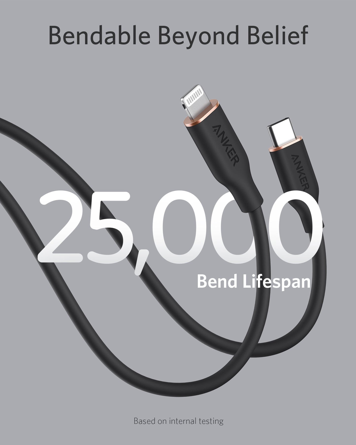 Anker USB-C to Lightning Cable (Flow, 3 ft Silicone)
