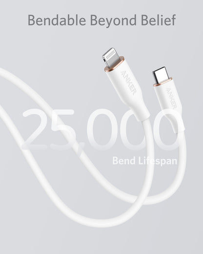Anker USB-C to Lightning Cable (Flow, 3 ft Silicone)