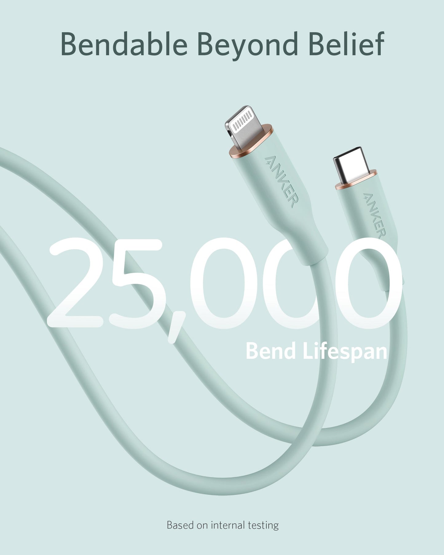 Anker USB-C to Lightning Cable (Flow, 3 ft Silicone)